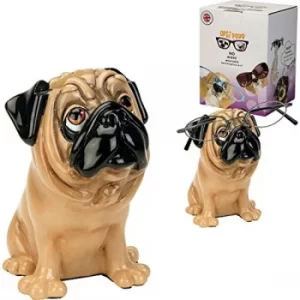 Arora 8017 Pug Tan Dog-Optipaws Glasses Holder by Little Paws, Multicolour, One Size