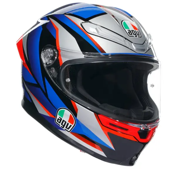 AGV K6 S E2206 Mplk Slashcut Black Blue Red 015 Full Face Helmet Size XS