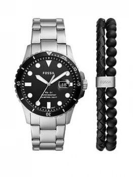 Fossil Black And Silver 'FB - 01 Sports Watch - FS5805SET