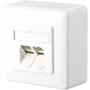 Metz Connect Network outlet Surface-mount CAT 6 2 ports Pure white