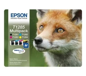 Epson Fox T1285 Black And Tri Colour Ink Cartridge