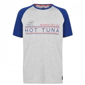 Hot Tuna Crew T Shirt Mens - Grey Raglan