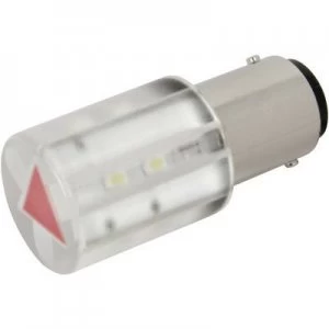 LED bulb BA15d Red 24 Vdc 24 V AC 1300 mcd CML