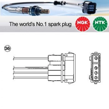 1x NGK NTK Oxygen O2 Lambda Sensor OZA572-E13 OZA572E13 (0254)