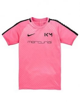 Boys, Nike Junior Kylian Mbappe Football Top - Pink, Size M