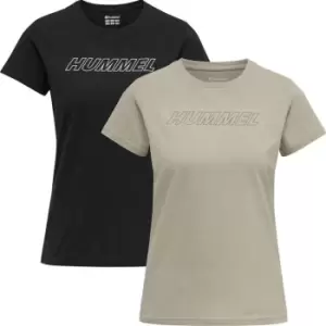 Hummel 2 Pack Cali T Shirts Womens - Multi