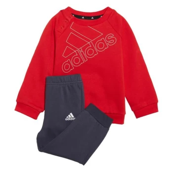 adidas Essentials Logo Sweatshirt and Pants (Gende - Vivid Red / White