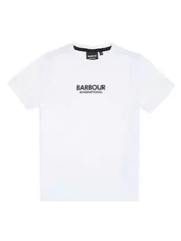 Barbour International Boys Formular T-Shirt - White, Size 8-9 Years