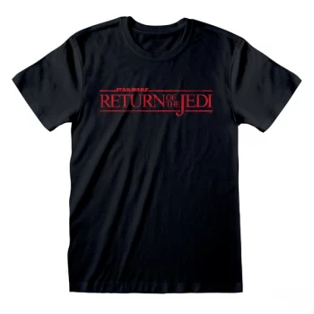 Star Wars - ROTJ Logo Unisex XX-Large T-Shirt - Black
