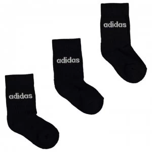 adidas Essentials Crew Socks 3 Pack - Black/White