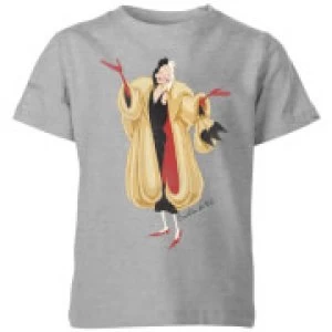 Disney 101 Dalmatians Cruella De Vil Kids T-Shirt - Grey - 5-6 Years