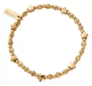 ChloBo GBMSTAR Multi Inset Star Bracelet Gold Plated Jewellery