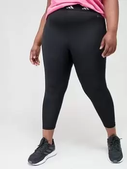 adidas Tech-Fit 7/8 Leggings (Plus Size) - Black, Size 3X, Women