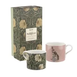 Morris & Co. Pimpernel and Forest Hare Mug Set