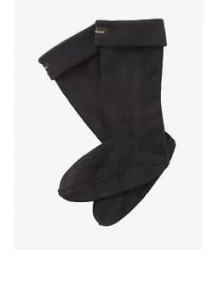 Barbour Fleece Wellington Sock -black, Black, Size S, Women