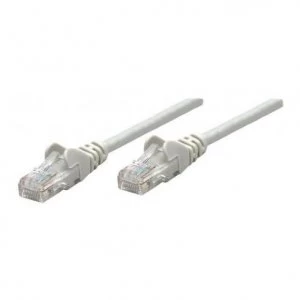 Intellinet Network Patch Cable Cat6A 50m Grey Copper S/FTP LSOH / LSZH PVC RJ45 Gold Plated Contacts Snagless Booted Polybag