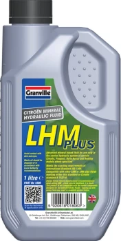 LHM Plus Mineral Hydraulic Fluid - 1 Litre 1806A GRANVILLE