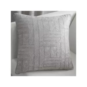 Curtina Lowe Textured Stripes Piped Filled Cushion, Charcoal, 43 x 43 Cm