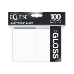 Ultra PRO Gloss Standard Sleeves: Arctic White - 100 Sleeves