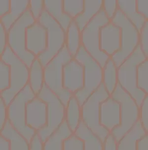 Fine Decor Apex Charcoal Geometric Metallic Effect Smooth Wallpaper