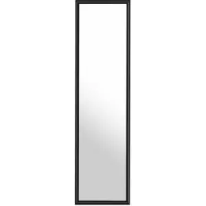 Black Plastic Frame Over Door Mirror - Premier Housewares