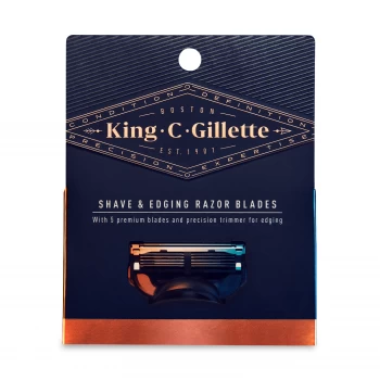 King C. Gillette Shave and Edging Razor Blades, 3 Refills
