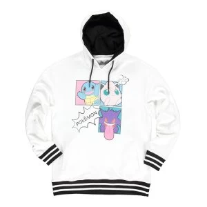 Pokemon - Characters Group PopArt Female Large Hoodie - White/Black