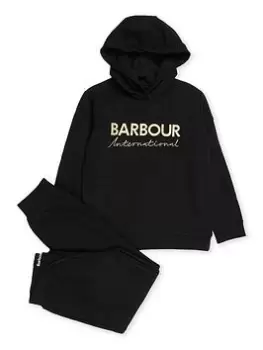 Barbour International Girls Aldea Tracksuit - Black, Size Age: 8-9 Years, Women