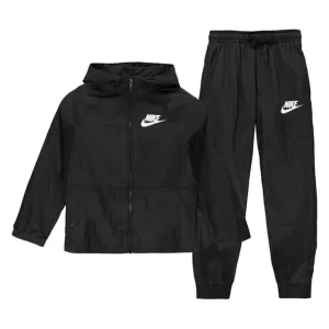 Boys, Nike Air Unisex NSW Tracksuit Set - Black/White, Size M