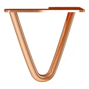 Rothley 100Mm 2 Pin Hairpin Leg Polished Copper Set Of 4