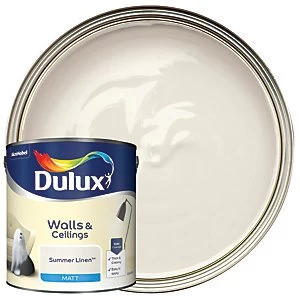 Dulux Walls & Ceilings Summer Linen Matt Emulsion Paint 2.5L