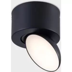 Harper Living - LED 1 Light Black Spotlight with Fully Adjustable Circular light