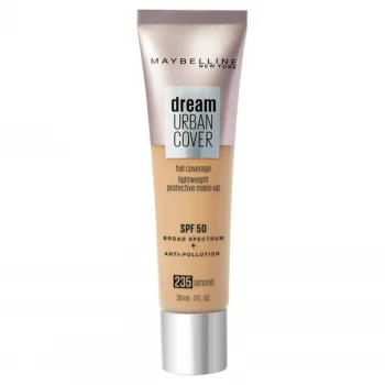 Maybelline Dream Urban Cover SPF50 Foundation 121ml (Various Shades) - 8 235 Almond
