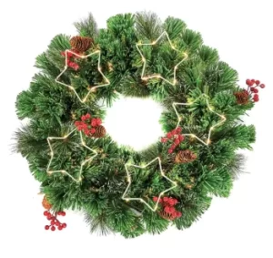 The Tree Company 50cm Snow Tipped Brush Christmas Wreath