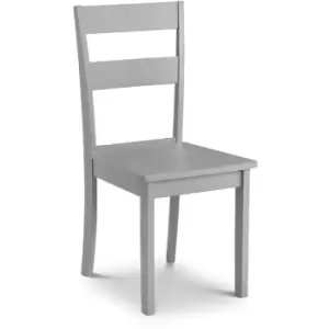 Dining Room Chair Wood Grey Laquered - Set Of 2 - Kittie