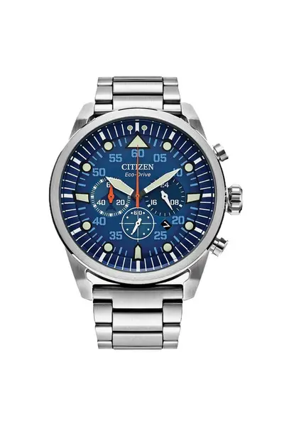 Citizen Eco-Drive Chronograph Stainless Steel Classic Watch - Ca4211-72L Blue