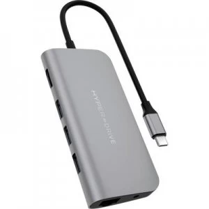 HyperDrive HD30F-GRAY USB-C (USB 3.1) multiport hub Ultra HD compatibility, + USB C connector, + built-in SD card reader, Aluminium casing Spaceship g