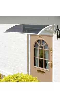 1m Weather Resistant Door Canopy - White - Glass
