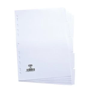 Elba A4 Manilla Subject Dividers Europunched 5 Part White Single