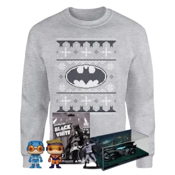 DC Comics Officially Licensed MEGA Christmas Gift Set - Includes Christmas Sweatshirt plus 3 gifts - L