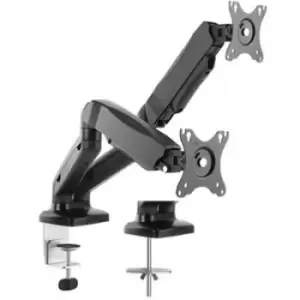 ICY BOX IB-MS304-T 2x Monitor desk mount 25,4cm (10) - 68,6cm (27) Tiltable, Swivelling, Rotatable, Height-adjustable