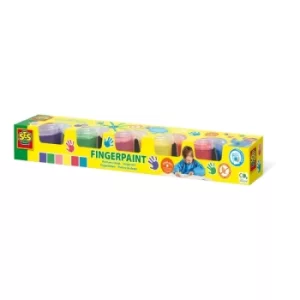 SES CREATIVE Childrens Fingerpaint Set, 6 Colours, 2 Years and Above (00315)