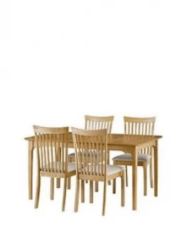 Julian Bowen Ibsen 150 - 190 Cm Extending Dining Table + 4 Chairs