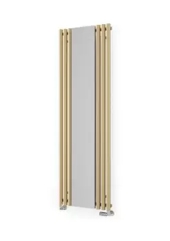 Terma Rolo Mirror Matt Brass Vertical Designer Radiator, (W)590mm X (H)1800mm