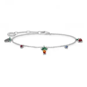 Silver Zirconia Multicoloured Fruits Bracelet A2026-477-7-L19V