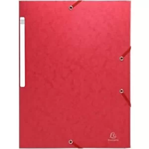 Exacompta 3 Flap Folder 55855E A4 Red Glossy Card 24 x 0.2 x 32cm Pack of 50