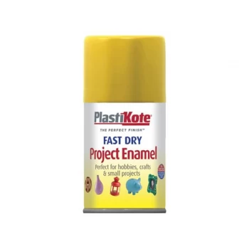 Plastikote Dry Enamel Aerosol Spray Paint Buttercup Yellow 100ml