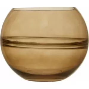 Optik Smoked Glass Round Vase - Premier Housewares