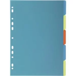 Exacompta Dividers 2705E A4 Multicolour 5 tabs polypropylene blank