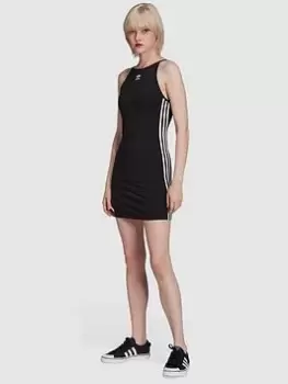 adidas Originals 3 Stripes Dress - Black, Size 6, Women